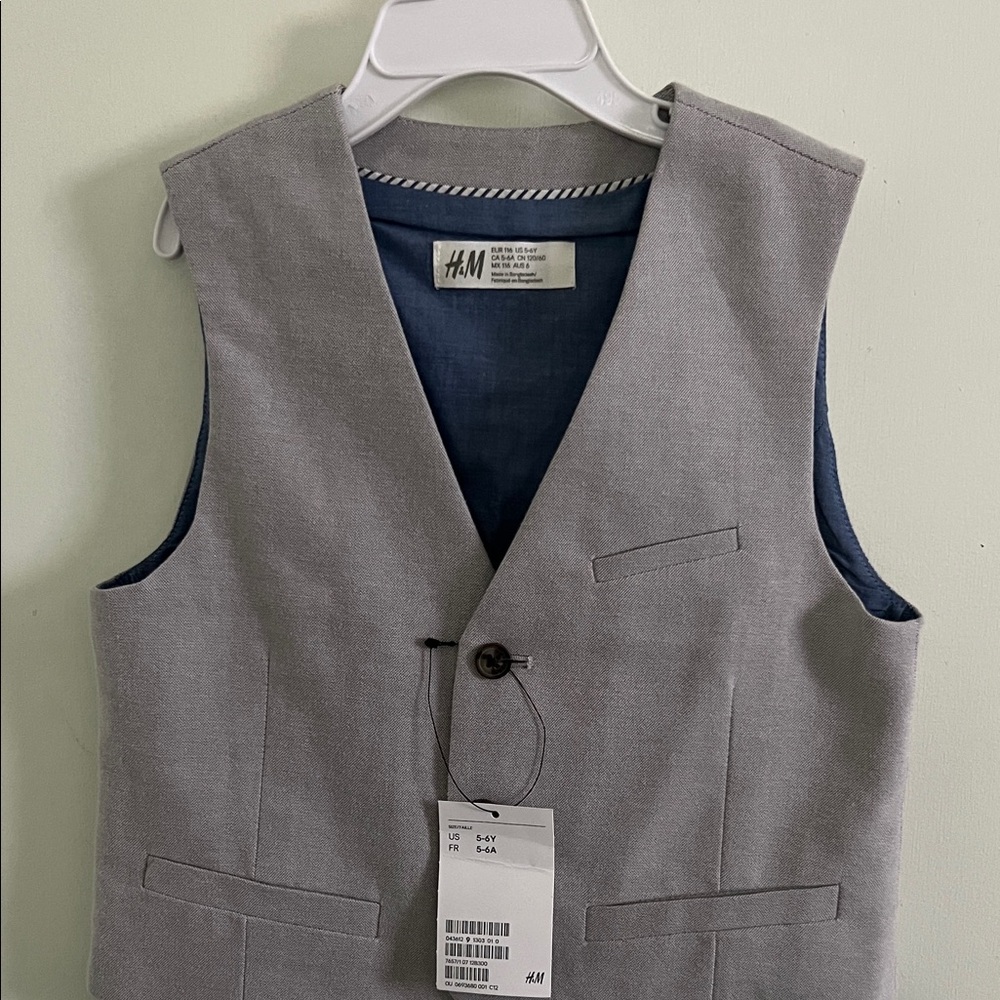 H&M Light Gray Formal Vest